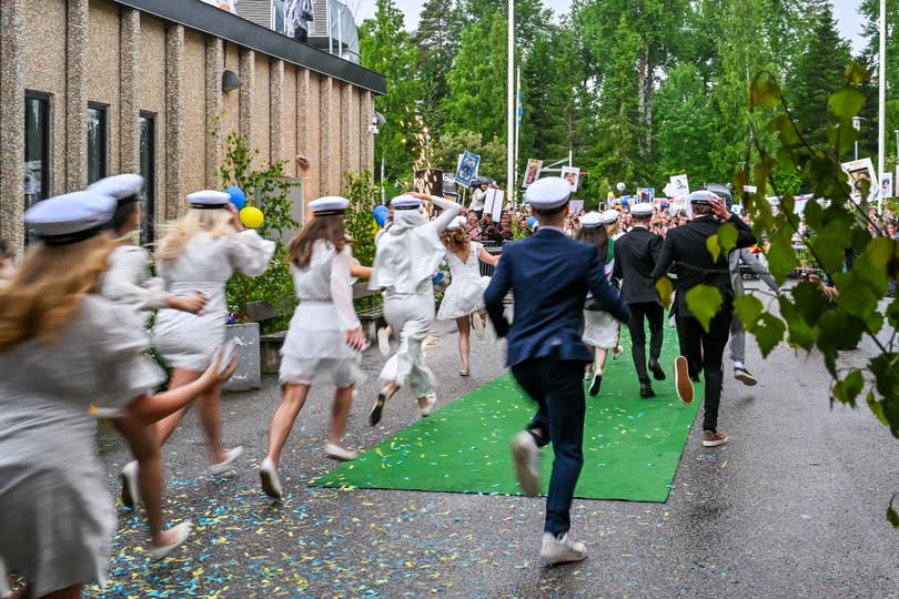 Lyckliga studenter